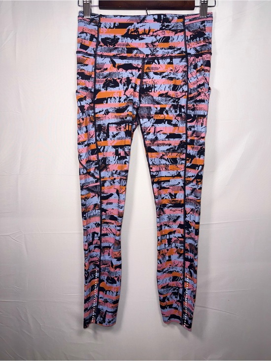 lululemon athletica Pants - Lululemon Women Vibrant Striped Multi Color Abstact Print Leggings Size 6